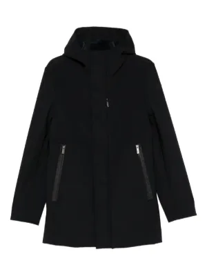 Jil Sander logo-print Hooded Parka | Black | FARFETCH