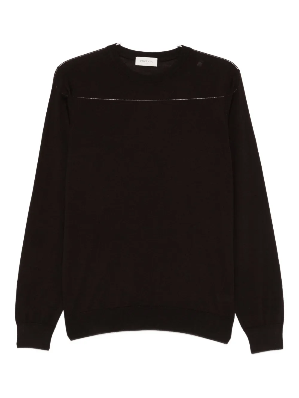 Piacenza Cashmere Wool Crew-neck Sweater In Brown