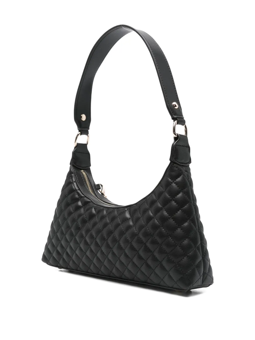 Guess Usa Quilted Chain-embellished Shoulder Bag In Black
