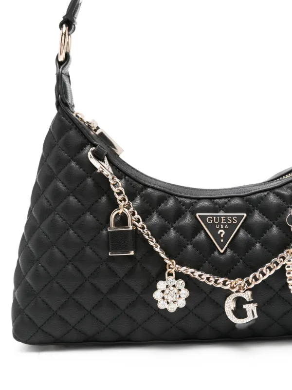 GUESS USA Bolsa De Hombro Con Cadena Negro FARFETCH MX