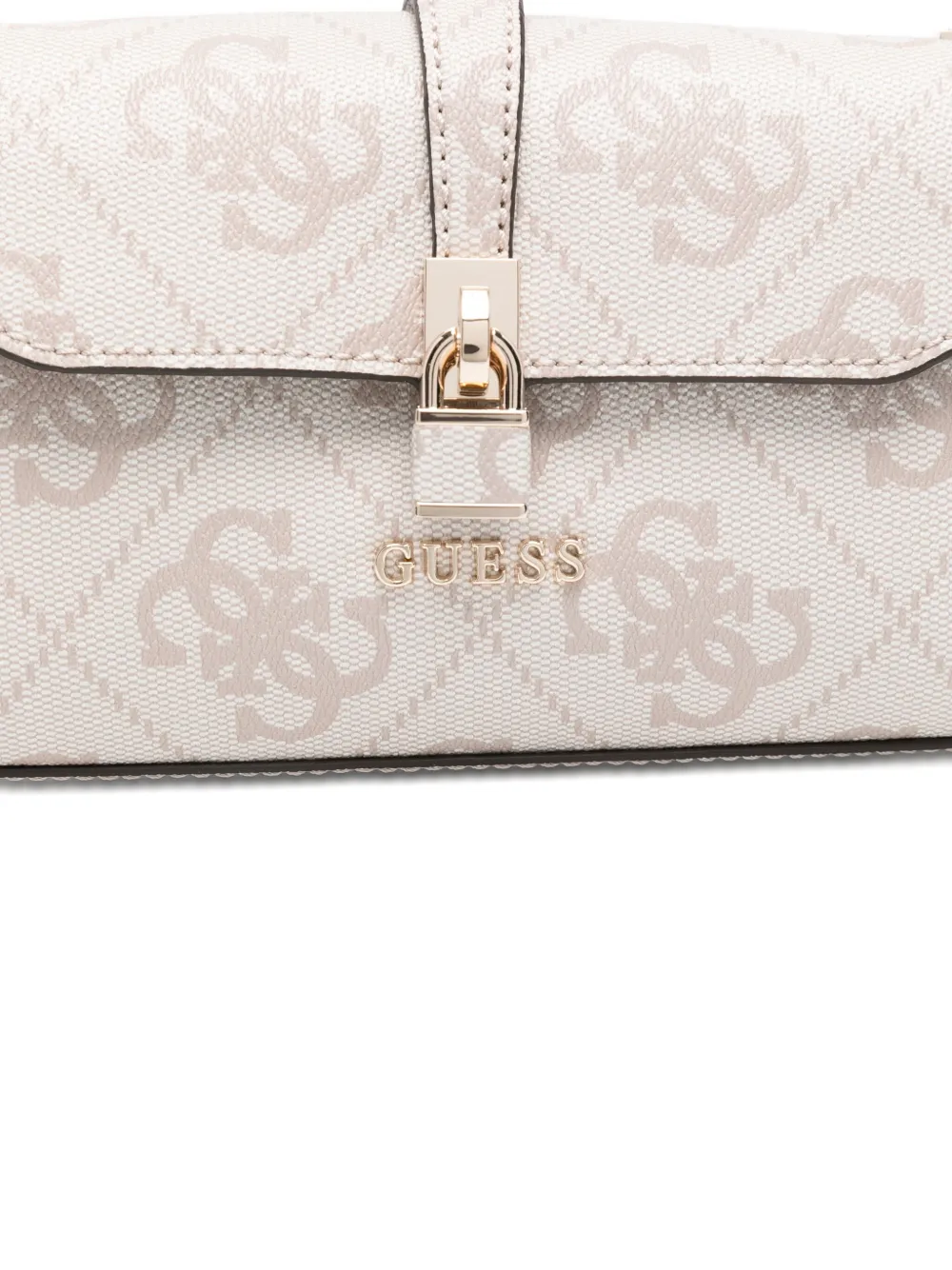 Guess Usa Small Logo-plaque Tote Bag In Neutral