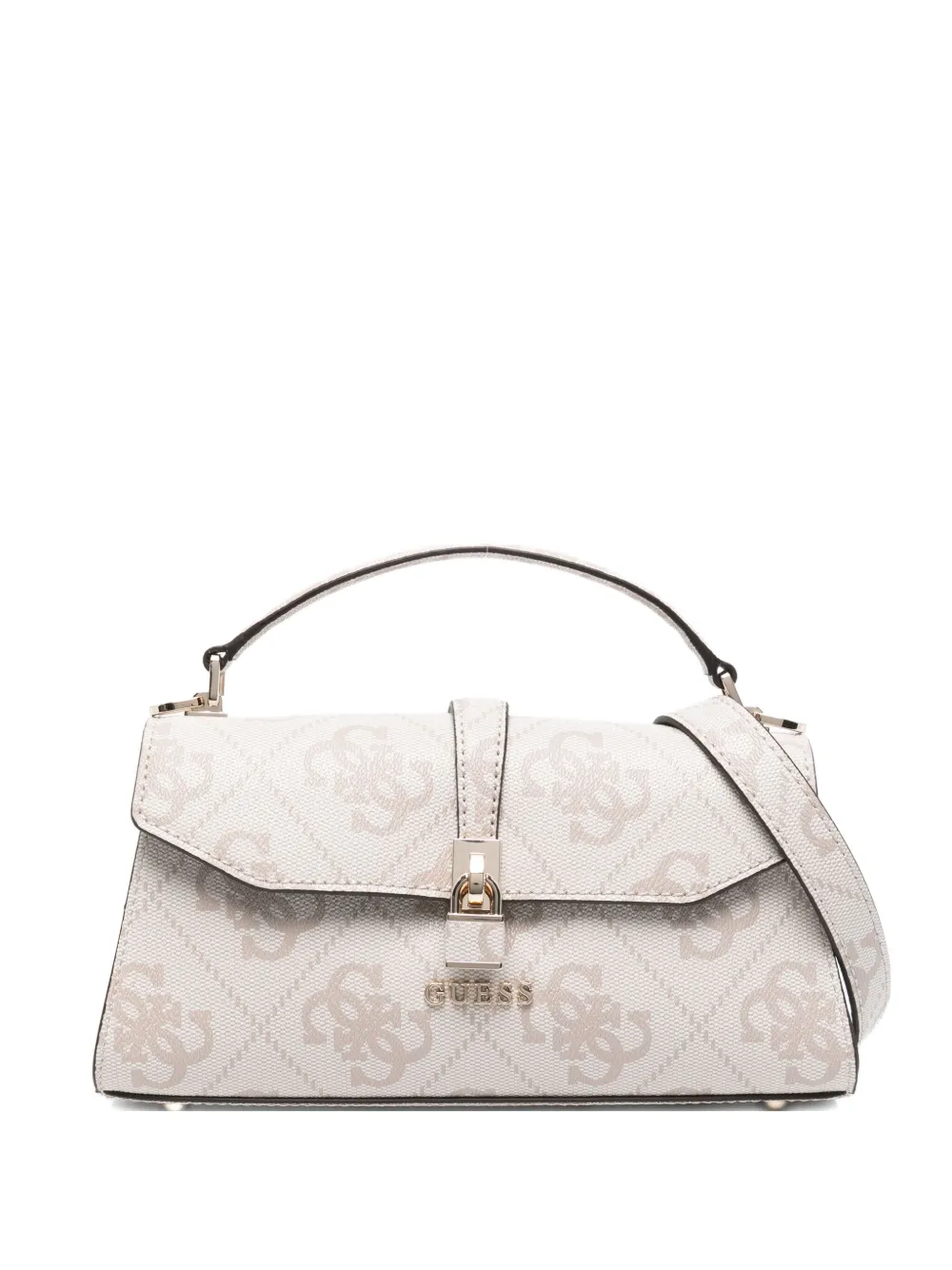 Guess Usa Small Logo-plaque Tote Bag In Neutral