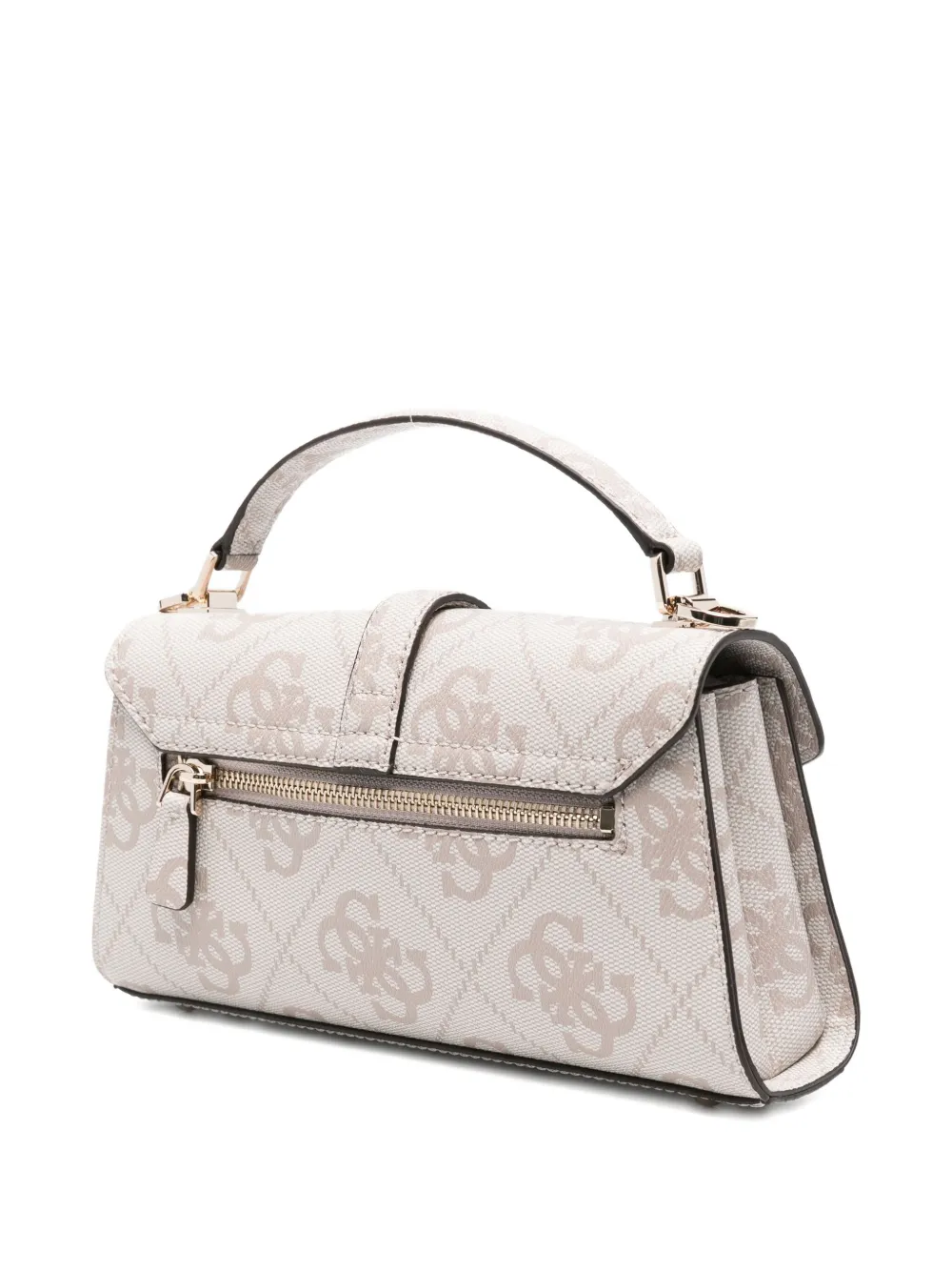Guess Usa Small Logo-plaque Tote Bag In Neutral