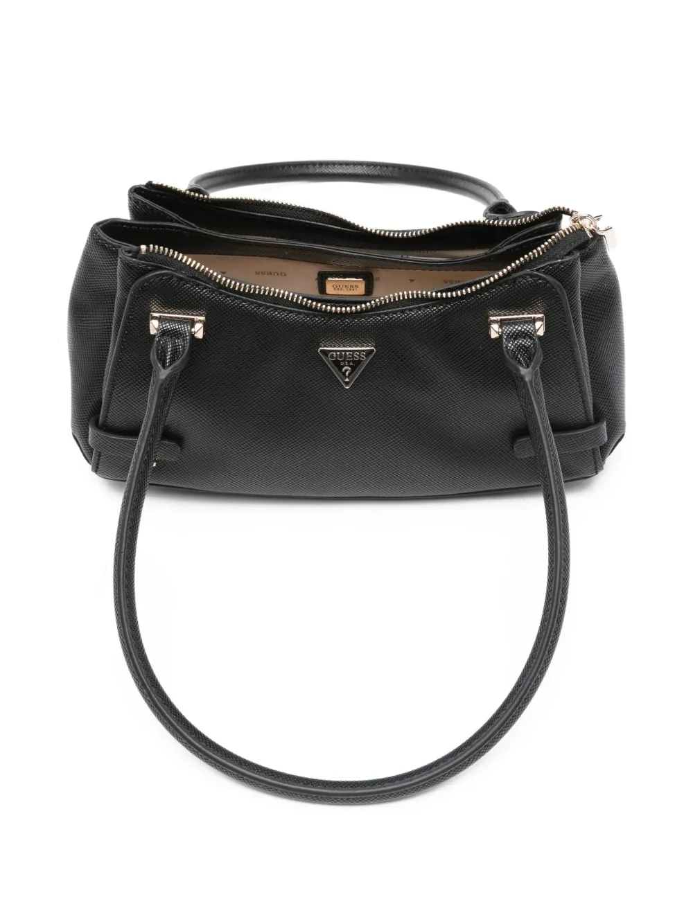 GUESS USA Rosalba schoudertas met logoplakkaat Zwart