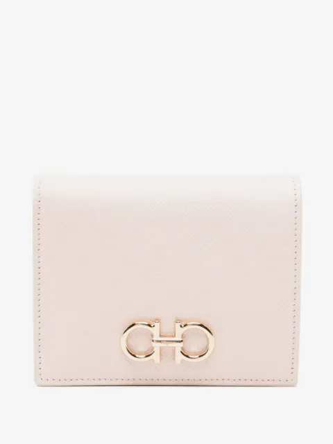Ferragamo portefeuille en cuir à plaque logo