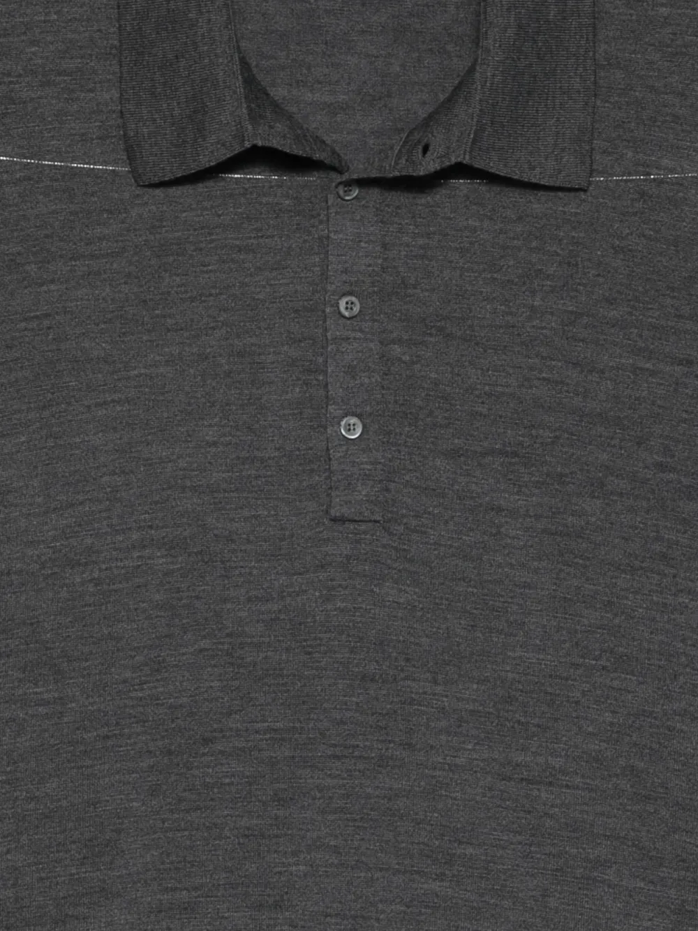 Piacenza Cashmere Wool Polo Shirt In Gray