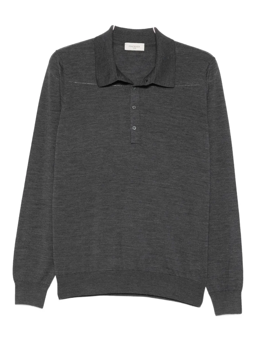 Piacenza Cashmere Wool Polo Shirt In Gray