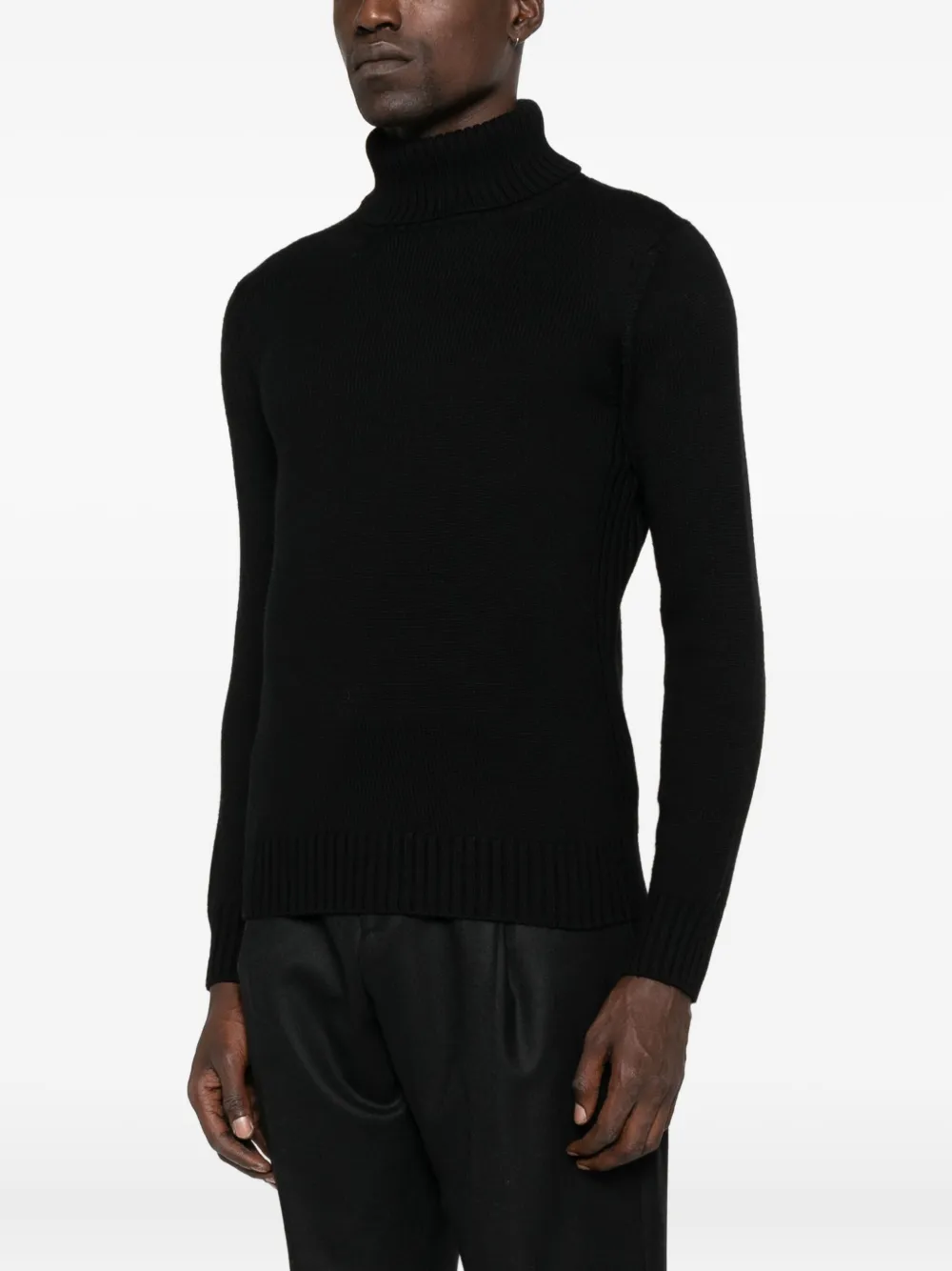 Kangra turtleneck wool sweater Zwart