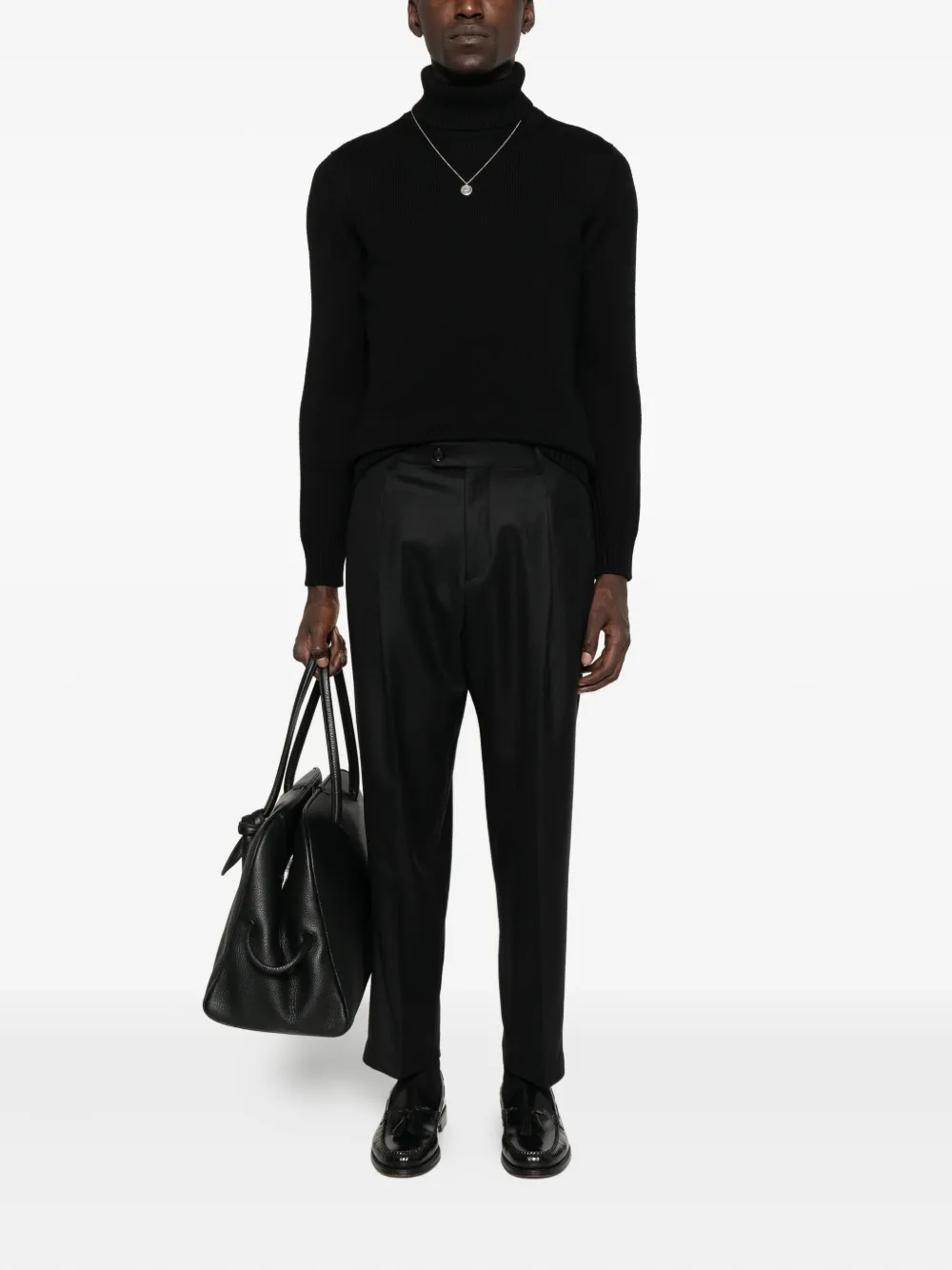Kangra turtleneck wool sweater Zwart