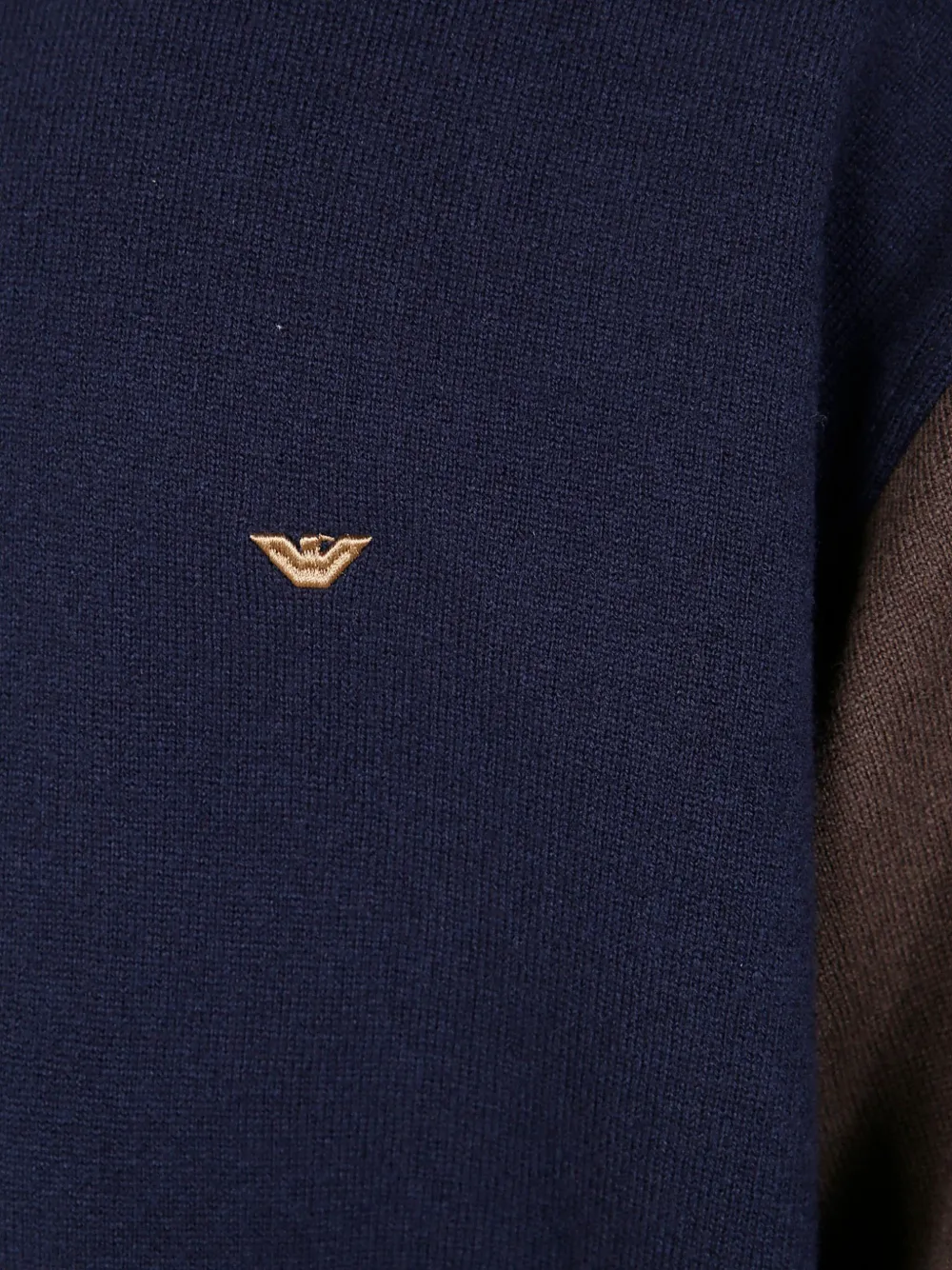 Emporio Armani Hoodie met contrasterend vlak Blauw