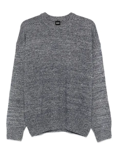 BOSS pull moucheté à col rond