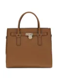 Michael Kors lock-accent top-handles tote bag - Brown
