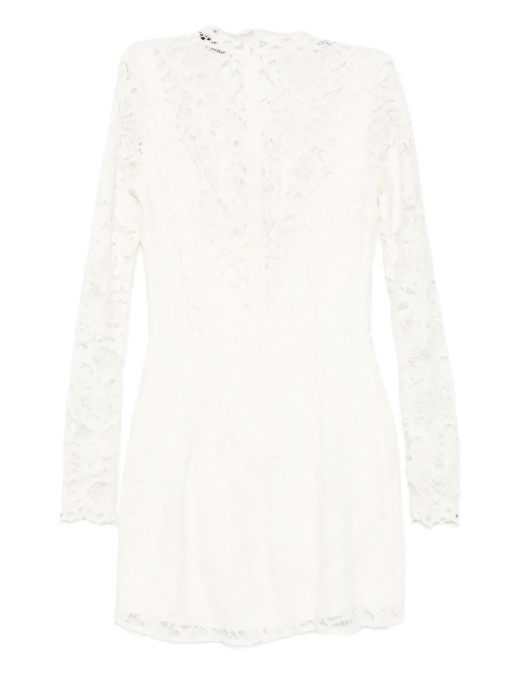 MANURI Mini-jurk met gestrikte hals - Wit