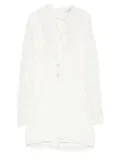MANURI tie-neck mini dress - White