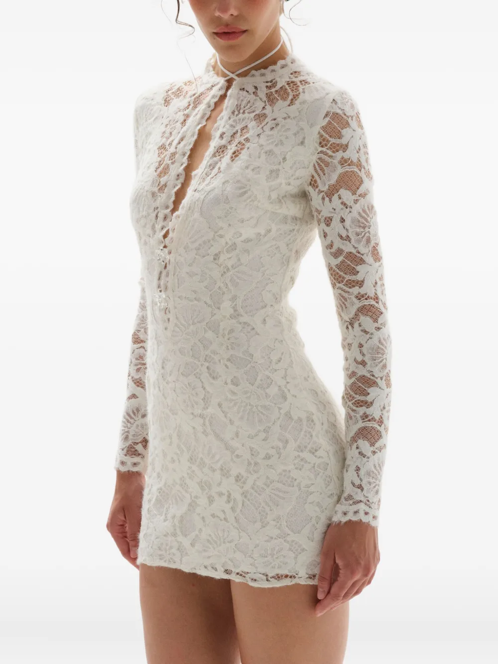 Tie-Neck Mini Dress