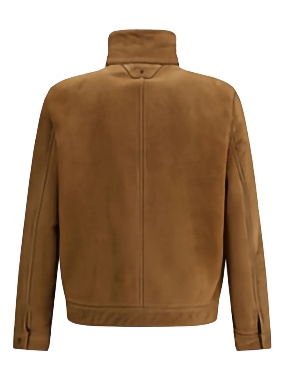 Salvatore Santoro Zip-front Suede Jacket In Brown