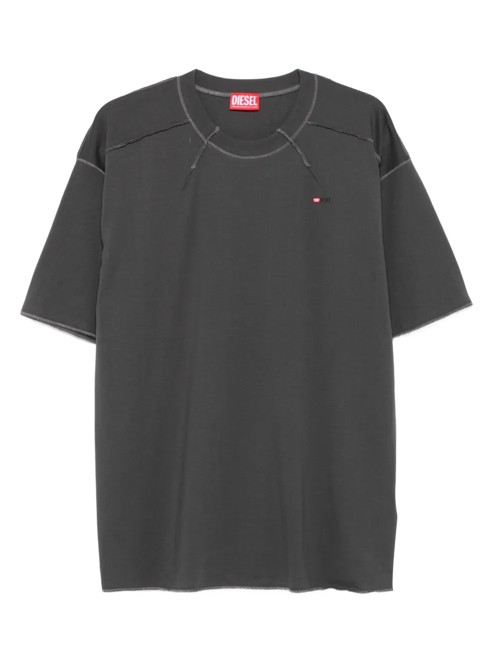 Diesel stitch cotton t-shirt | Grey | Image 1