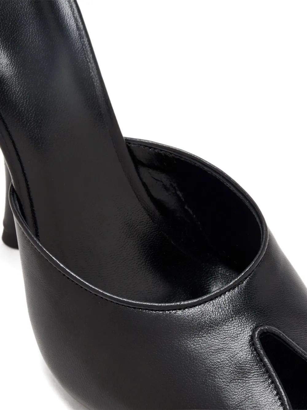 Jude 105mm Date Leather Mules In Black