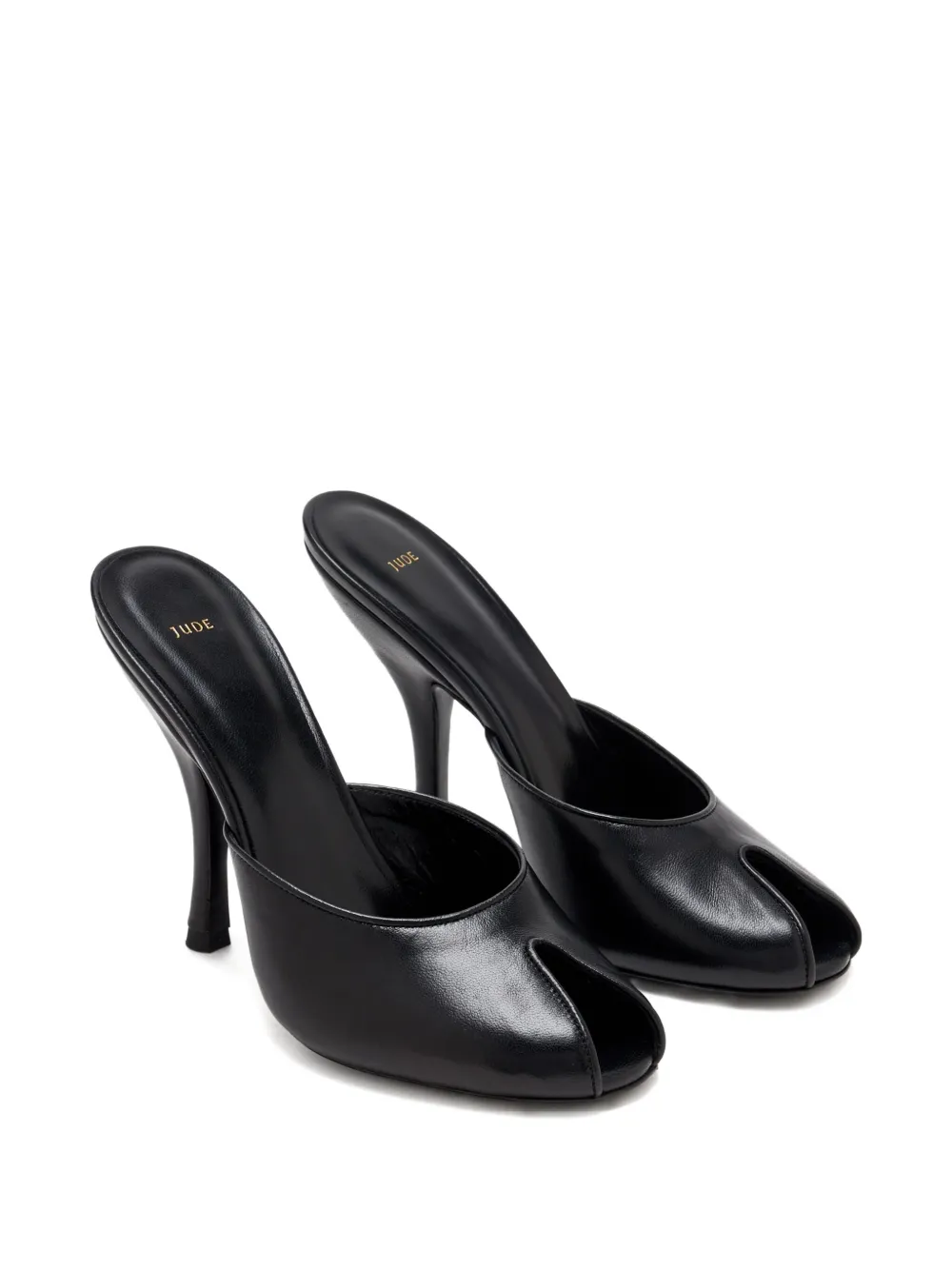 Jude 105mm Date Leather Mules In Black