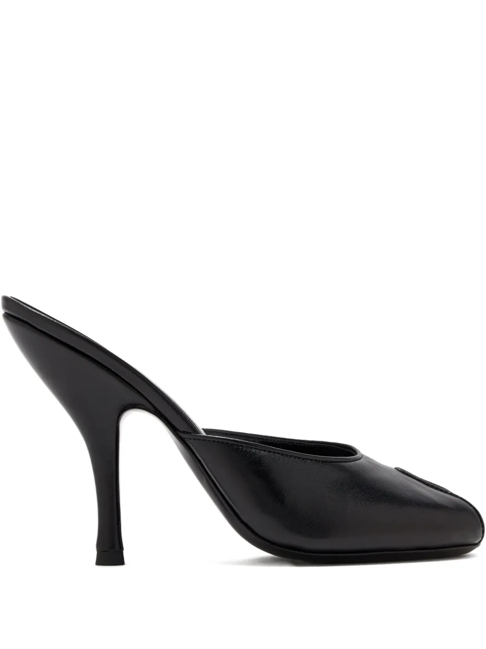Jude 105mm Date Leather Mules In Black