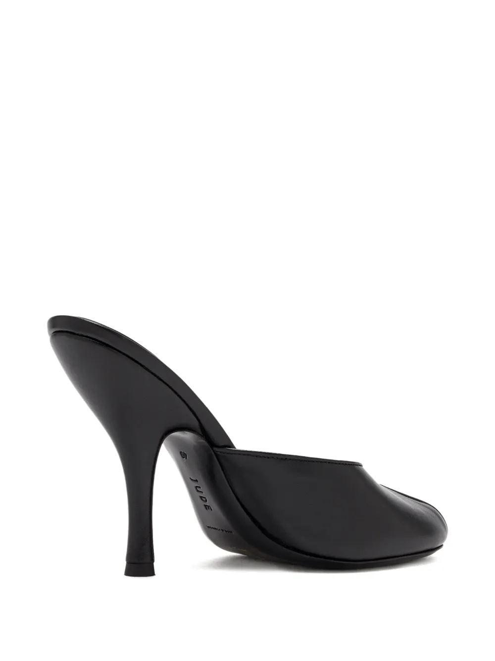 Jude 105mm Date Leather Mules In Black