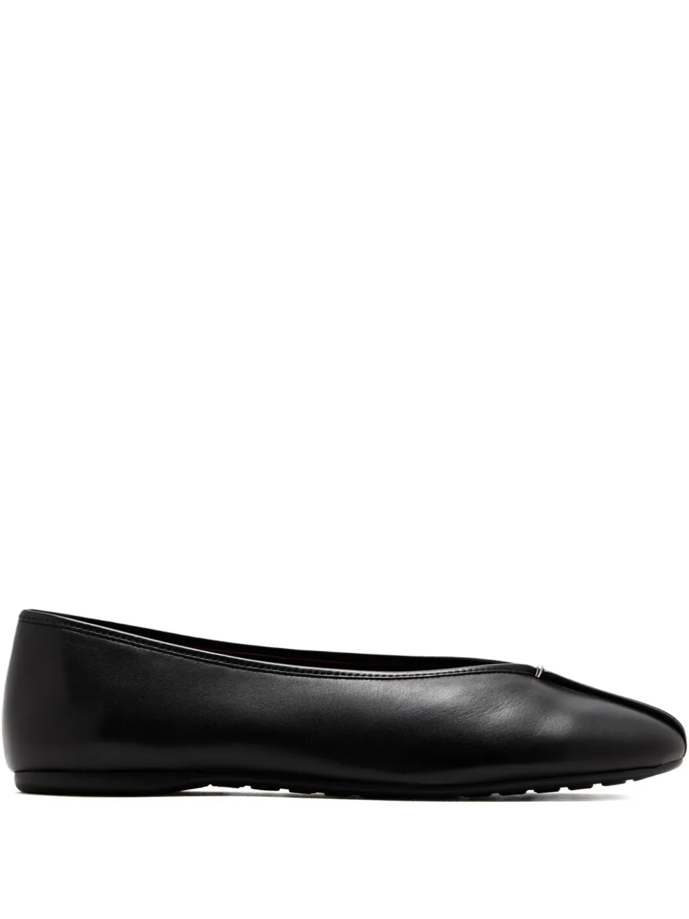Vince Ori Leather Ballet Flats In Black