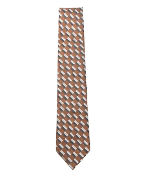 Emporio Armani geometric-pattern silk tie