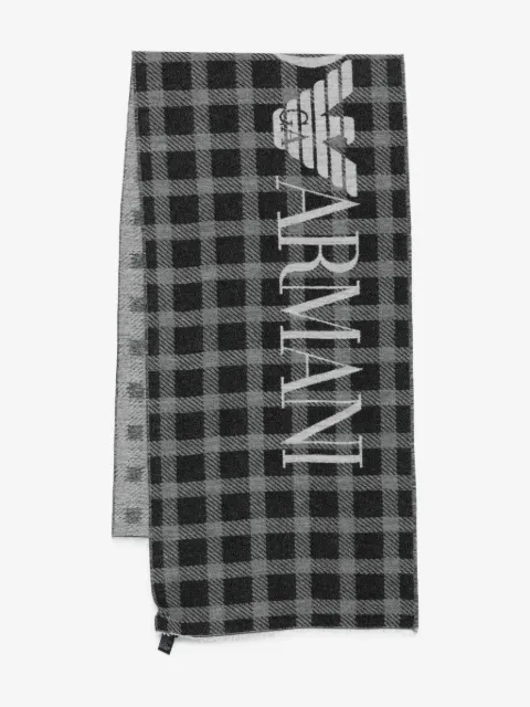 Emporio Armani écharpe à carreaux