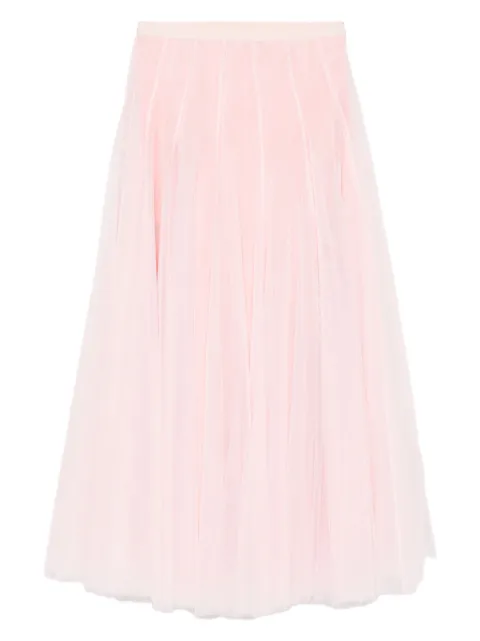 Parlor pleated-tulle skirt