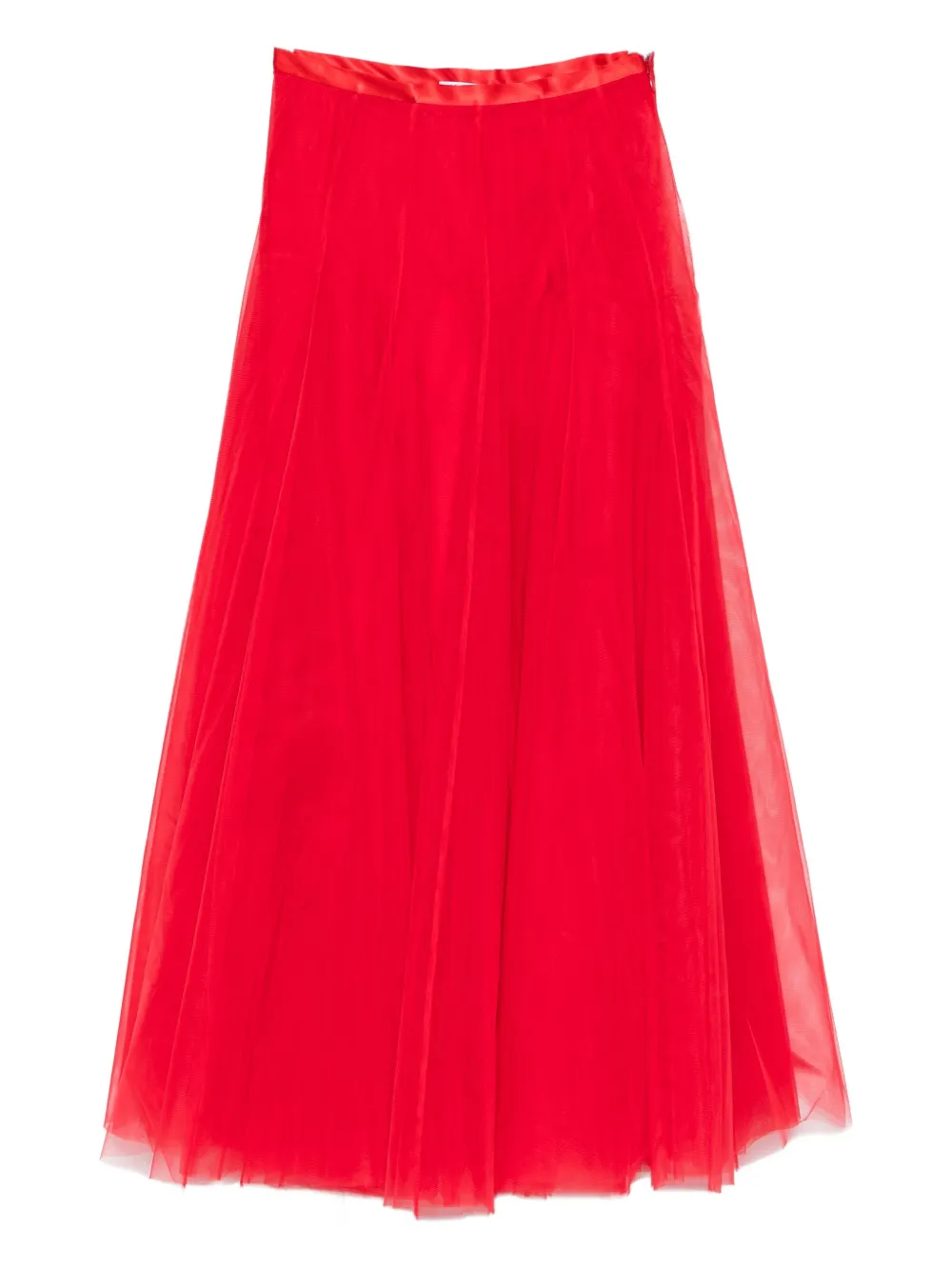 Parlor Tulle Elasticated-waist Skirt In Red