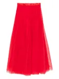 Parlor tulle elasticated-waist skirt - Red