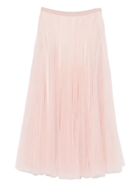 Parlor pleated-tulle skirt