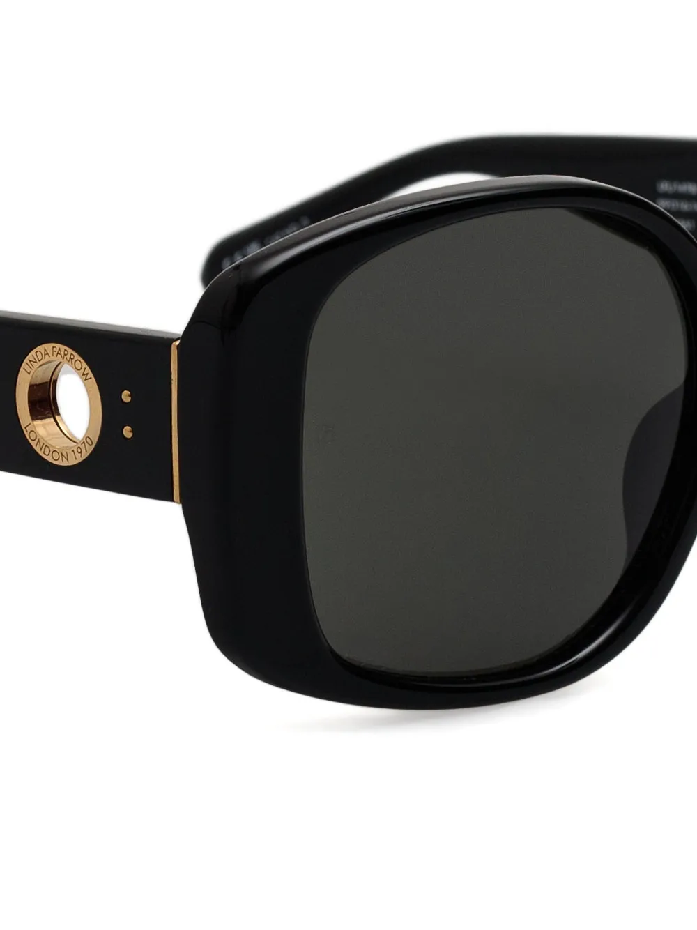 Linda Farrow Venus oversized-frame sunglasses Zwart