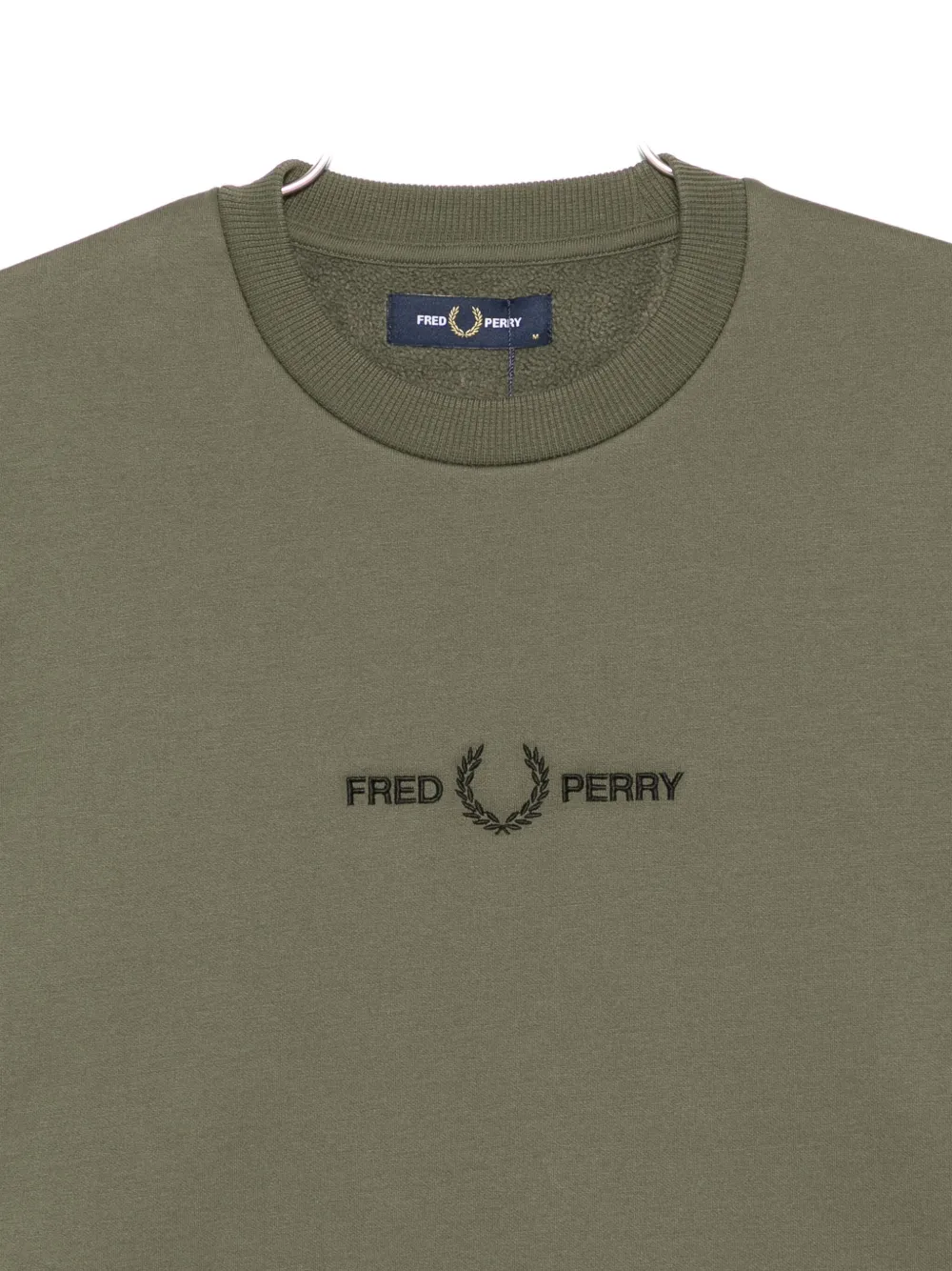 Fred Perry Embroidered-logo Sweatshirt In Green