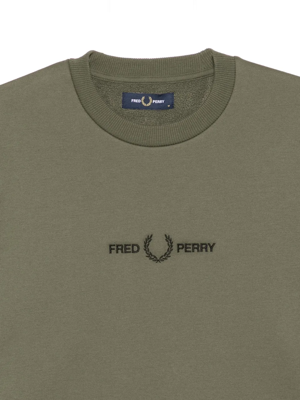 Fred Perry Sweater met geborduurd logo Groen
