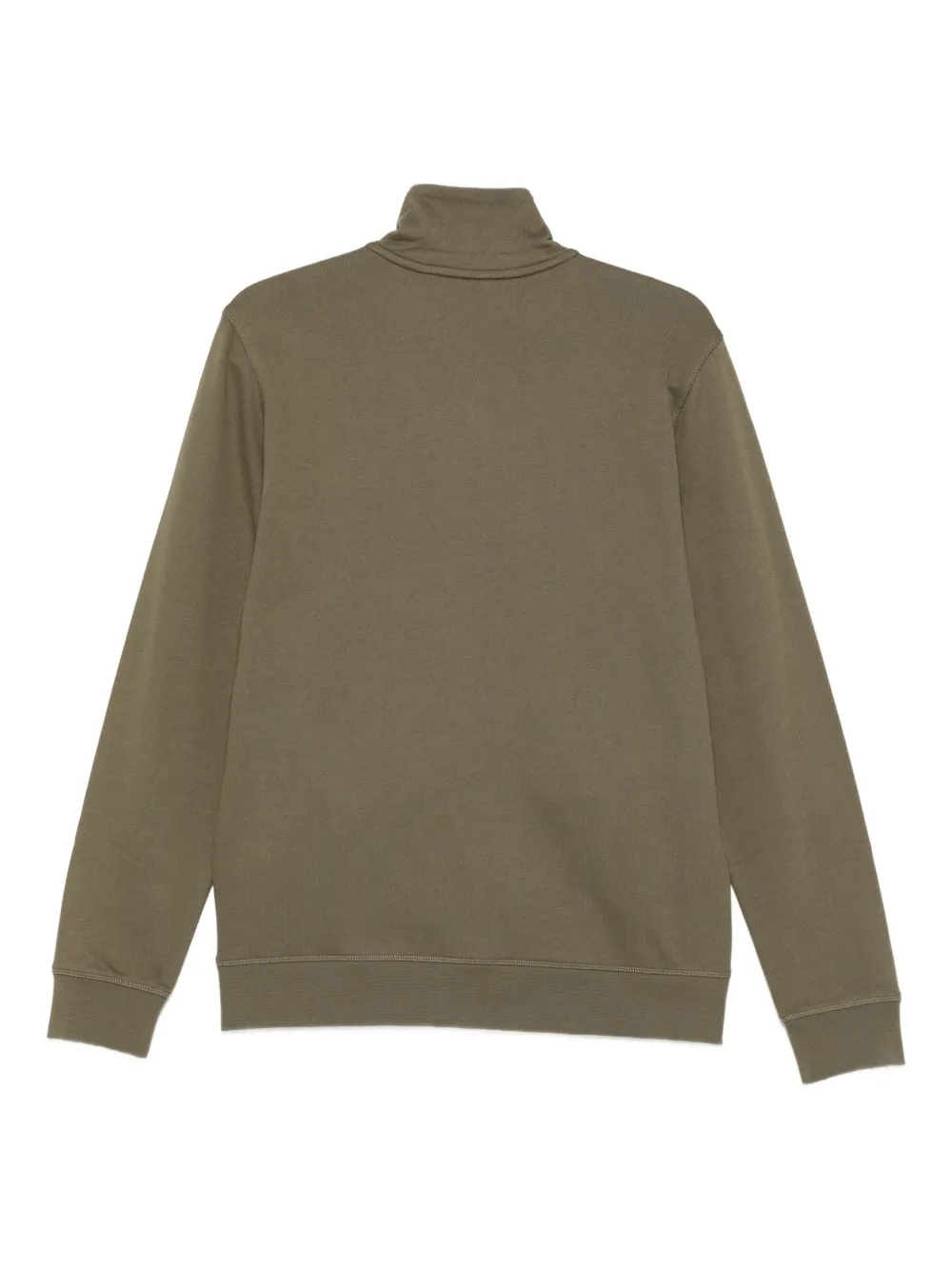 BOSS zip-neck logo sweatshirt - Groen