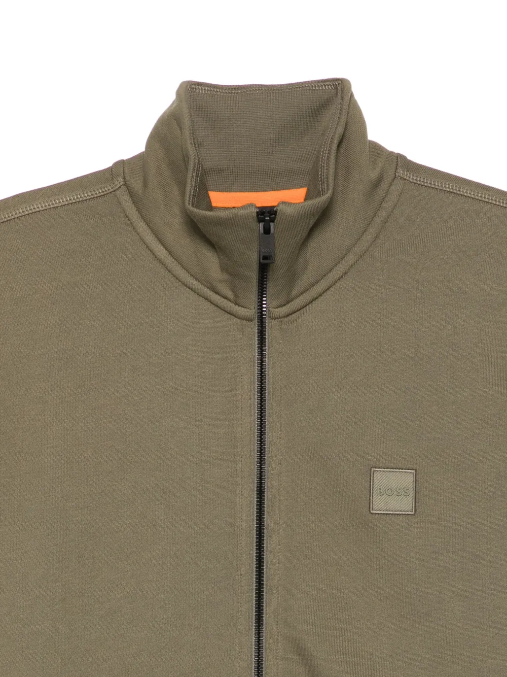  Boss Zip-neck Logo Sweatshirt - Green 