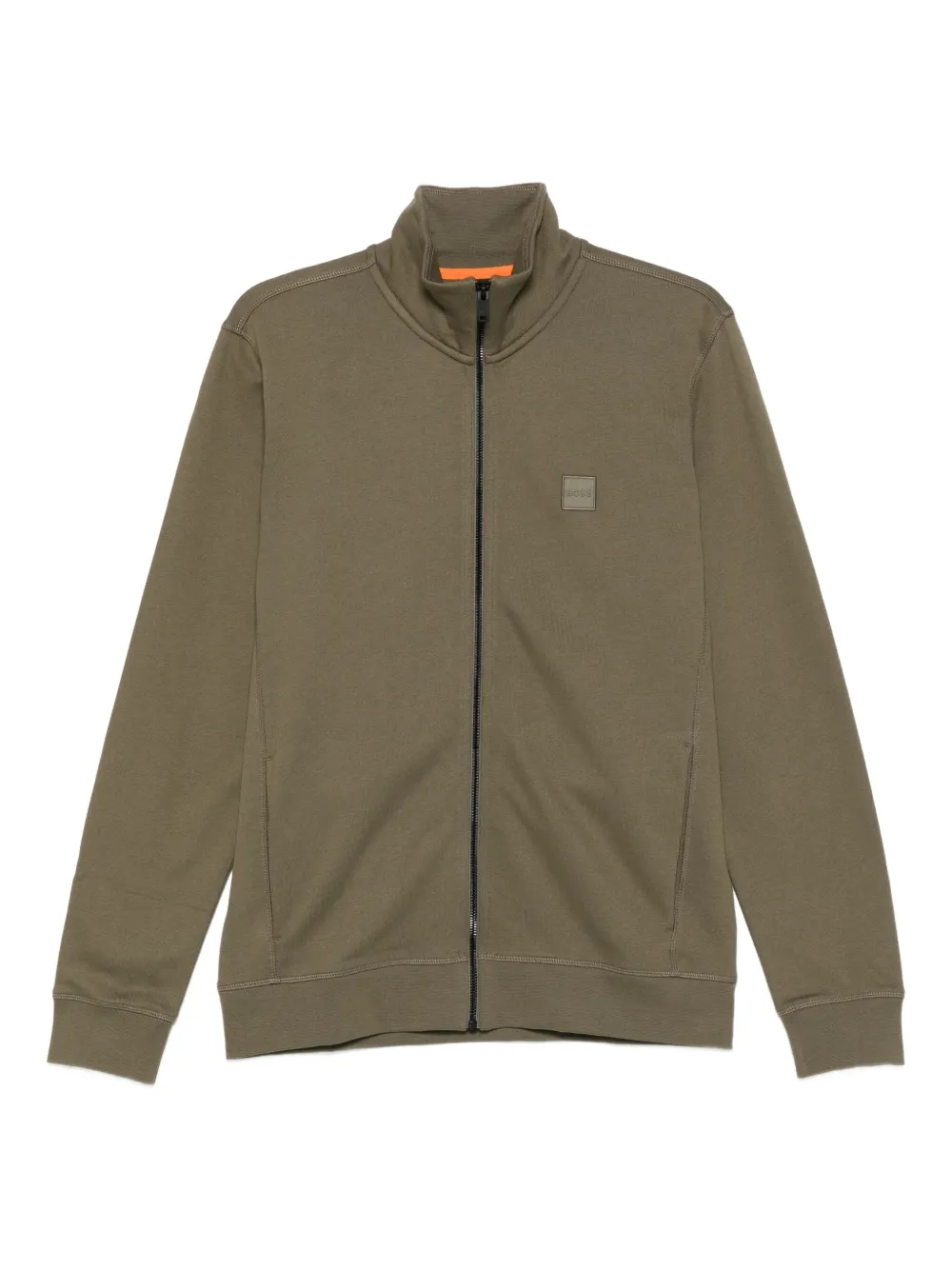 BOSS zip-neck logo sweatshirt | Green | Image 1