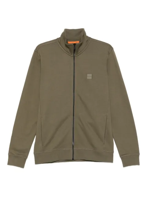 BOSS zip-neck logo sweatshirt