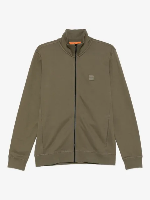 BOSS zip-neck logo sweatshirt