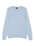 BOSS crew-neck logo sweater - Blue