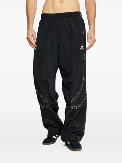 adidas elasticated curved-line trousers