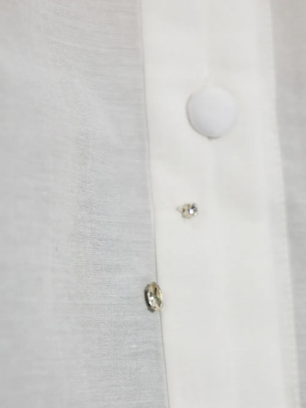 Forte Verfraaide blouse met ballonzoom Wit