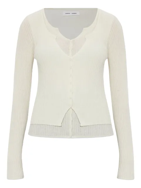 SAMSOE SAMSOE ribbed button cardigan