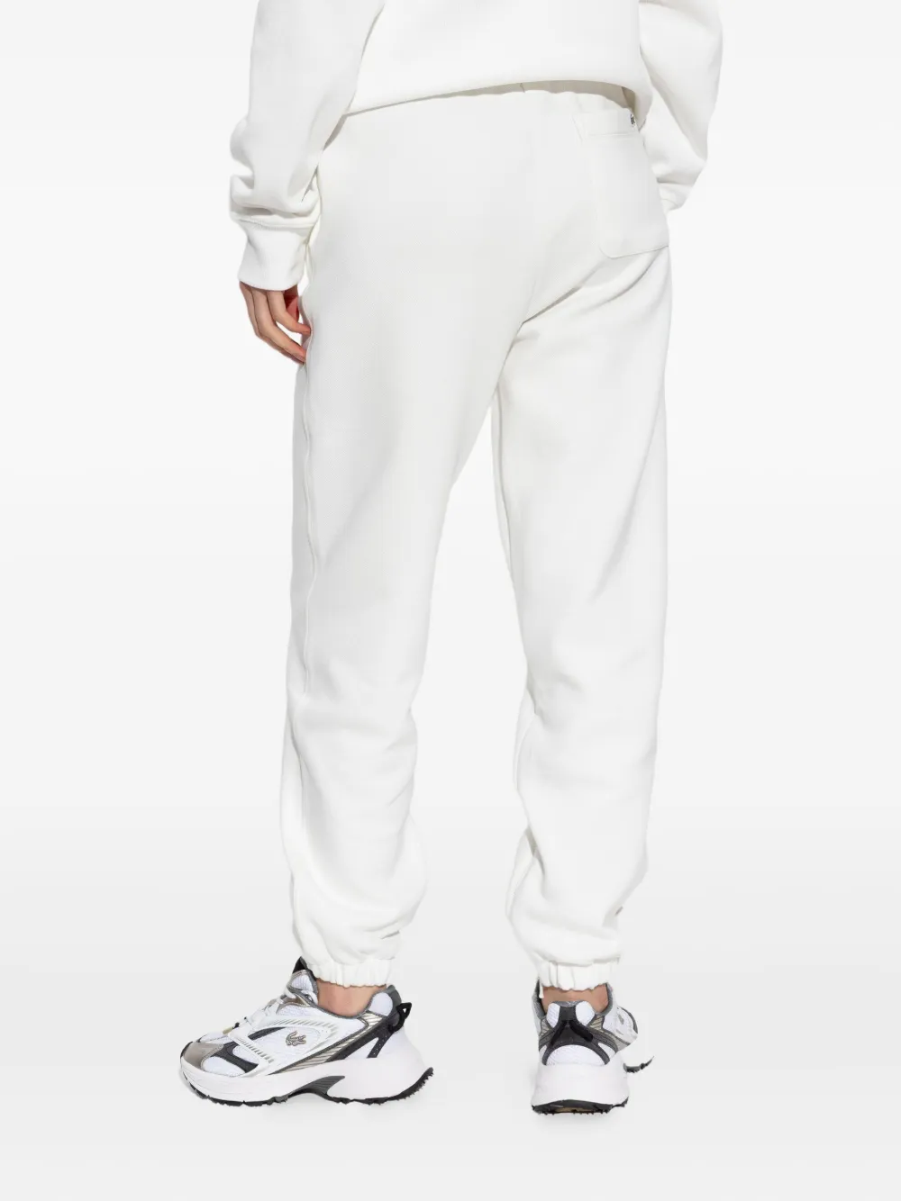 Lacoste Trainingsbroek met elastische enkels Wit