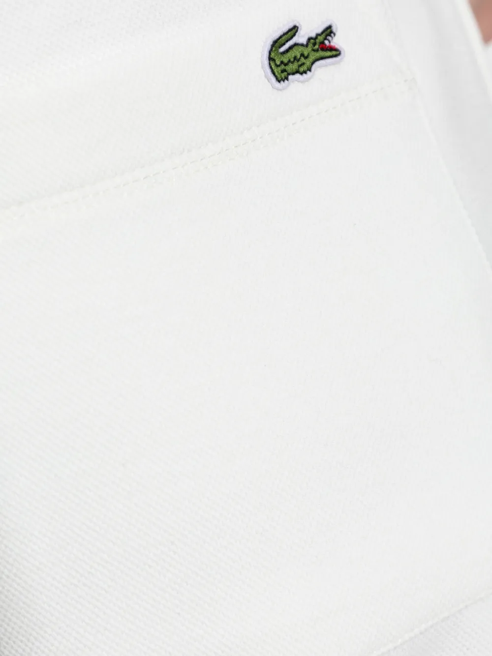 Lacoste Trainingsbroek met elastische enkels Wit