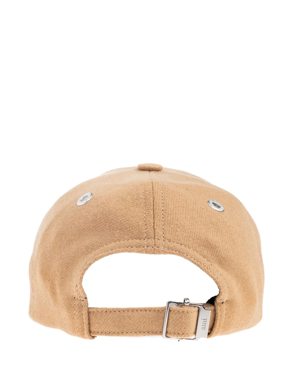 Ami Alexandre Mattiussi Embroidered Wool Cap In Brown