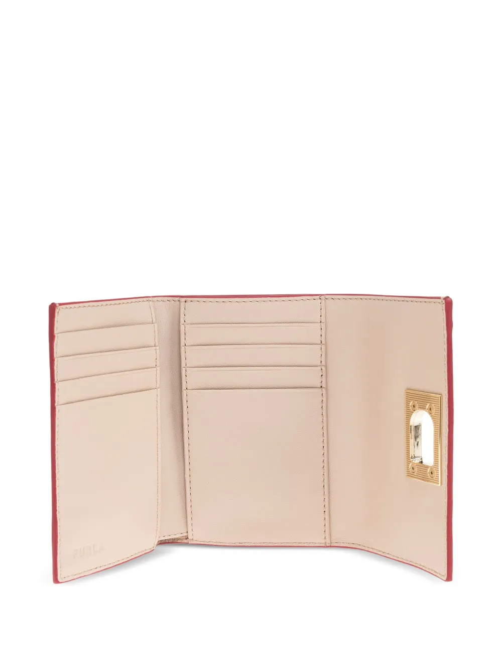Furla 1927 M leren portemonnee met gesp Rood