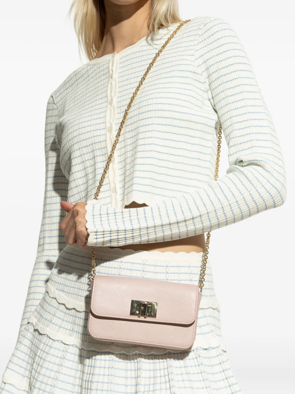 Furla Mini 1927 Chain-strap Cross Body Bag In Pink
