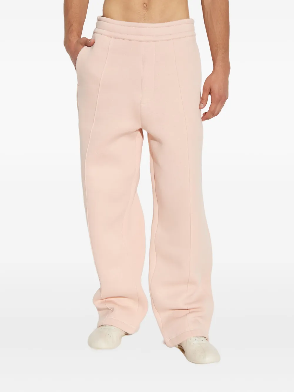 AMI Paris heart-embroidered side-seam sweatpants - Rosa
